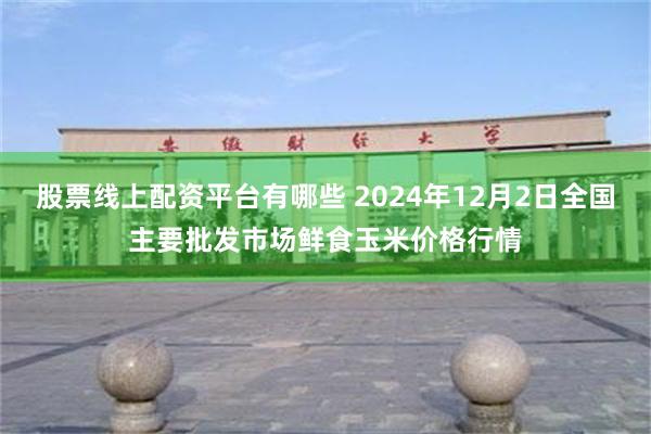 股票线上配资平台有哪些 2024年12月2日全国主要批发市场鲜食玉米价格行情