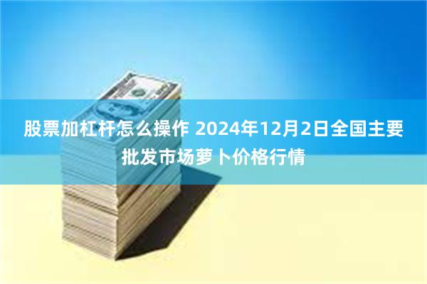 股票加杠杆怎么操作 2024年12月2日全国主要批发市场萝卜价格行情