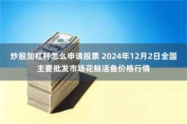 炒股加杠杆怎么申请股票 2024年12月2日全国主要批发市场花鲢活鱼价格行情